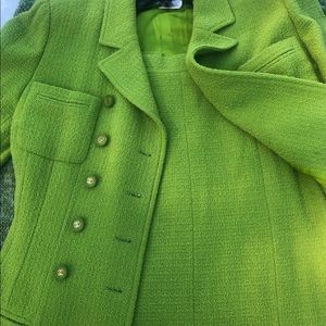 Authentic Chanel Lime Green ladies two piece suit